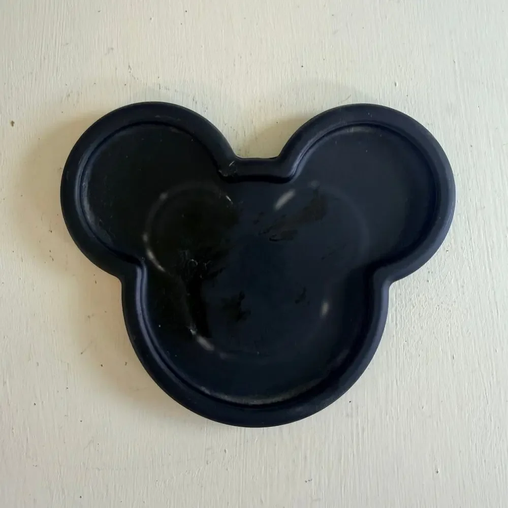 Vintage Disney Mickey Mouse Clover Candle with Tray 3x3 Pillar Candle Gift Set